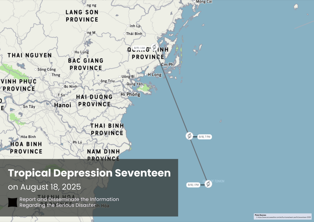 Tropical Depression Seventeen, 18 August 2025